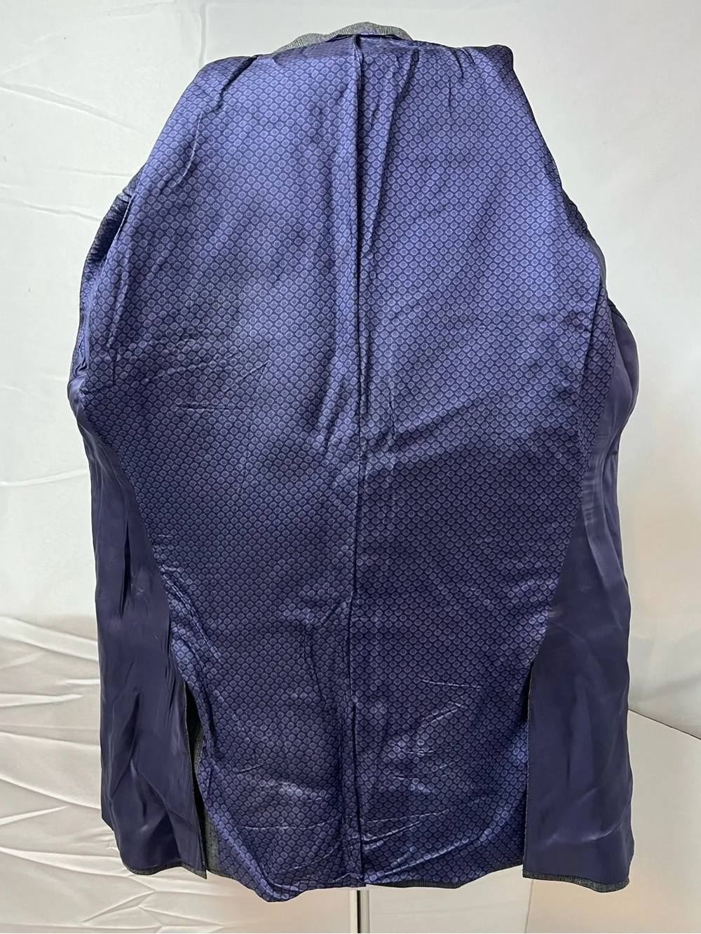 Ted Baker Endurance Men's 40S Slim Fit Gray Purple Plaid Wool Blazer Jacket